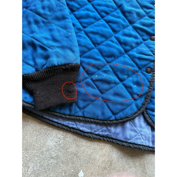 VTG 80s/90s Workrite Blue Quilted Bomber Work Jacket Size XL Made In USA - Picture 6 of 7